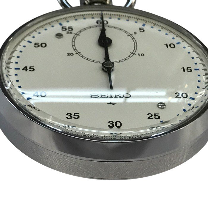 SEIKO セイコー ストップウォッチ アナログ 手巻き 30分計 ビンテージ S型 シルバー/ホワイト 88ST 885011 中古 T1