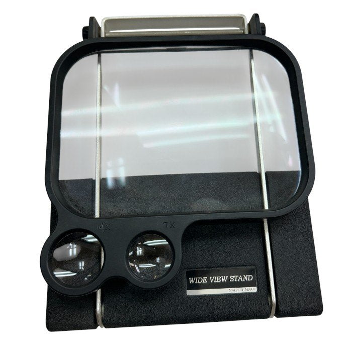 WIDE VIEW STAND ワイドビュースタンド 折りたたみスタンドルーペ 虫眼鏡 拡大鏡 卓上 4倍 7倍 中古 W４