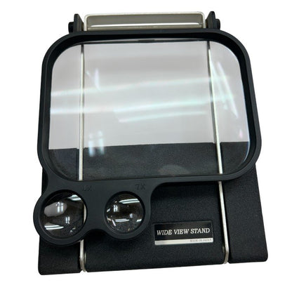 WIDE VIEW STAND ワイドビュースタンド 折りたたみスタンドルーペ 虫眼鏡 拡大鏡 卓上 4倍 7倍 中古 W４