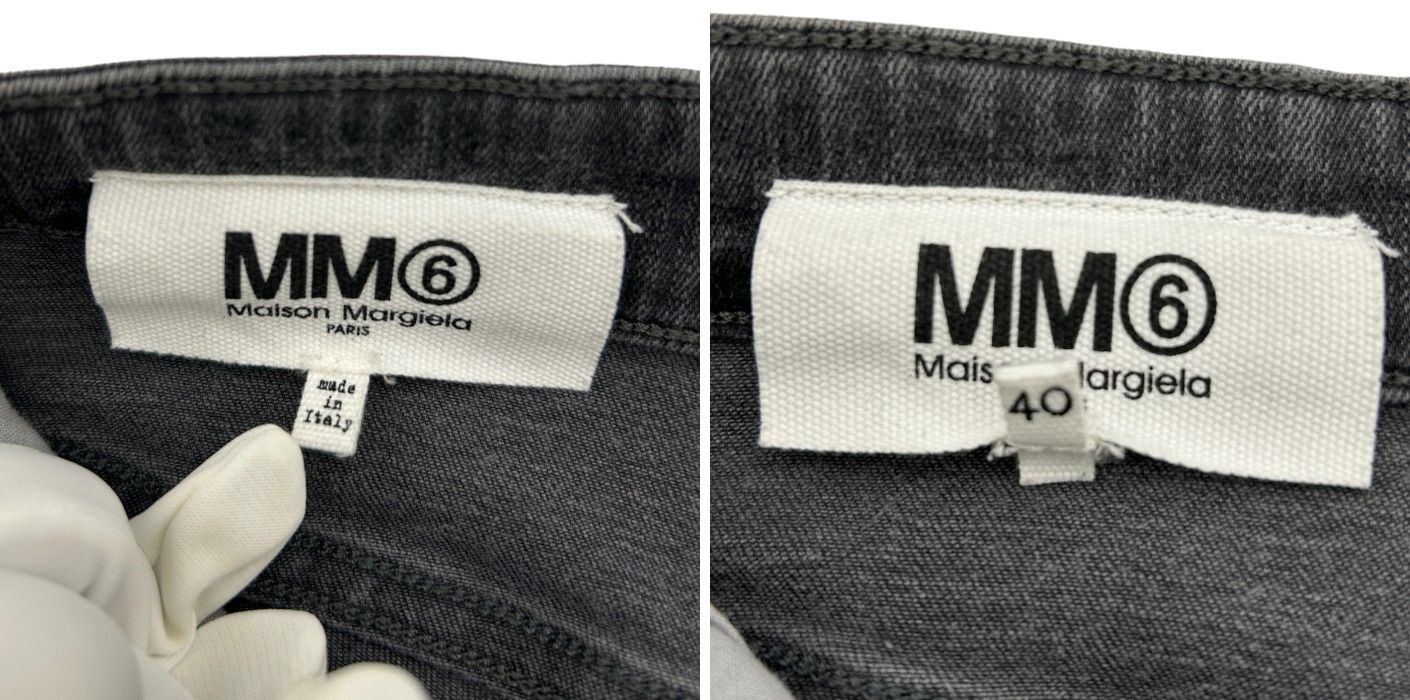 MM6 Maison Margiela エムエム6 メゾン マルジェラ デニムパンツ スキニー グレー レディース ボトムス 中古 W４