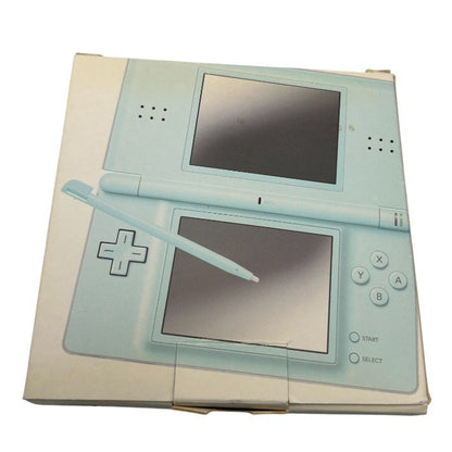 任天堂 DS Lite USG-001 アイスブルー 本体 Nintendo 箱付 充電器付 タッチペン付 ゲーム ハード 中古 W４