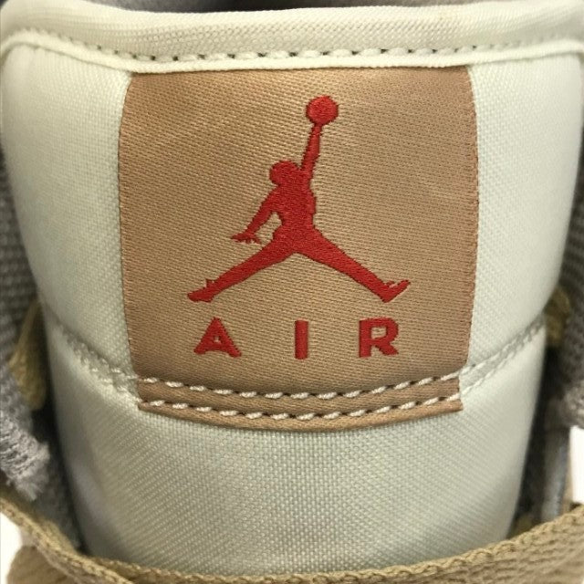 NIKE ナイキ エアジョーダン 1 ミッド スニーカー メンズ ハイカット AIR JORDAN ヘンプ 26㎝ DQ8426-200 中古 T1