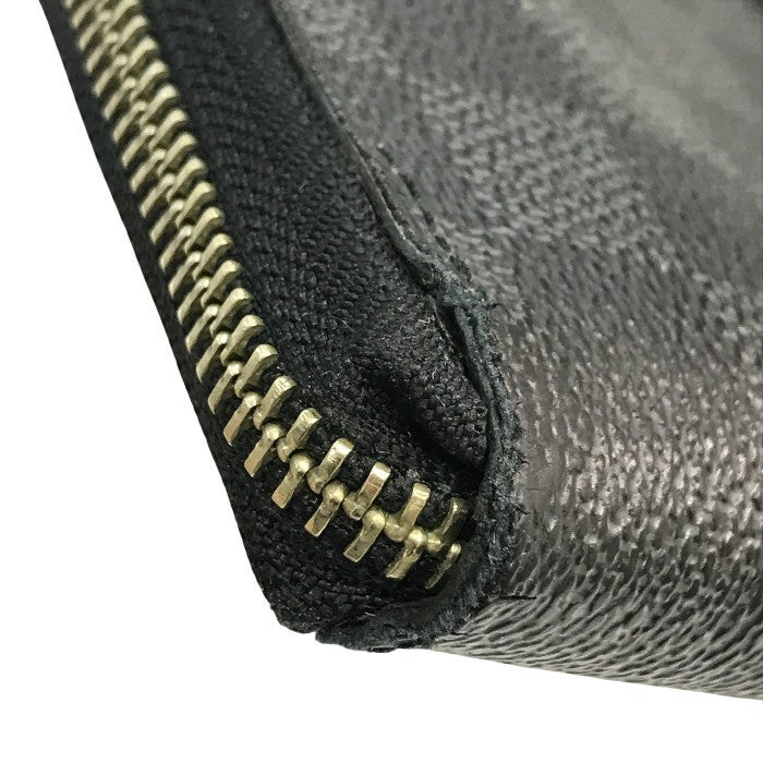 LOUIS VUITTON ルイヴィトン ダミエ グラフィット ジッピーウォレット・ヴェルティカル 長財布 メンズ ラウンドファスナー ジップ グレー N63095 中古 T1