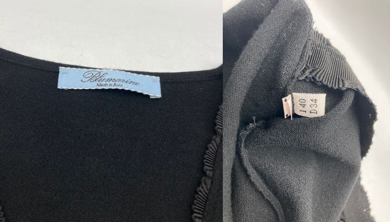 Blumarine ブルマリン スワロフスキーボタン カーディガン WL0213316 サイズ IT40 ブラック 中古 D4