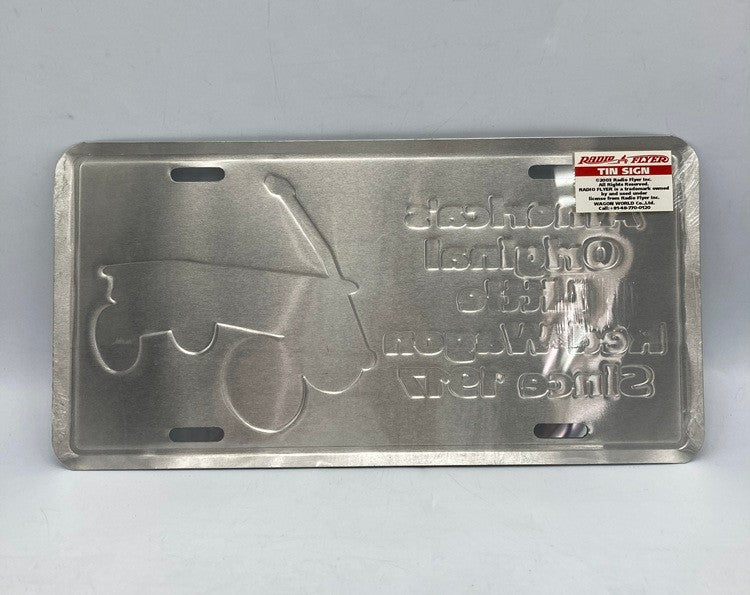 RADIO FLYER ラジオフライヤー TIN SIGN 看板 プレート Red Wagon 中古 D4