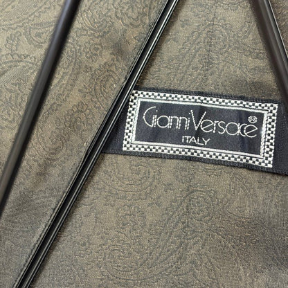 Gianni Versace ジャンニ ヴェルサーチ 雨傘 ペイズリー柄 長傘 傘 レディース 総柄 ブラウン 中古 W1