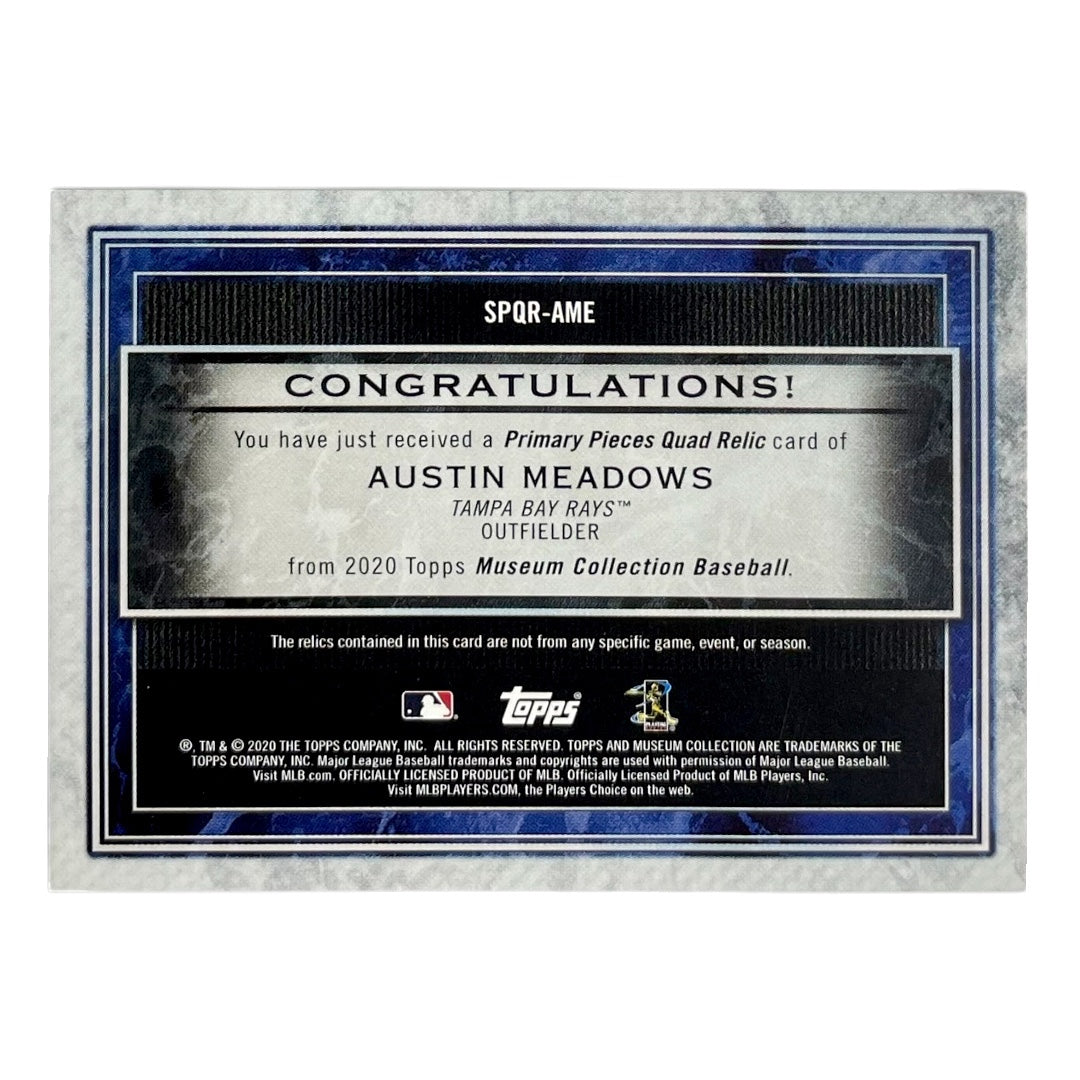 TOPPS MLBカード MUSEUM COLLECTION AUSTIN MEADOWS TAMPA BAY RAYS /99 #SPQR-AME 中古 IT2