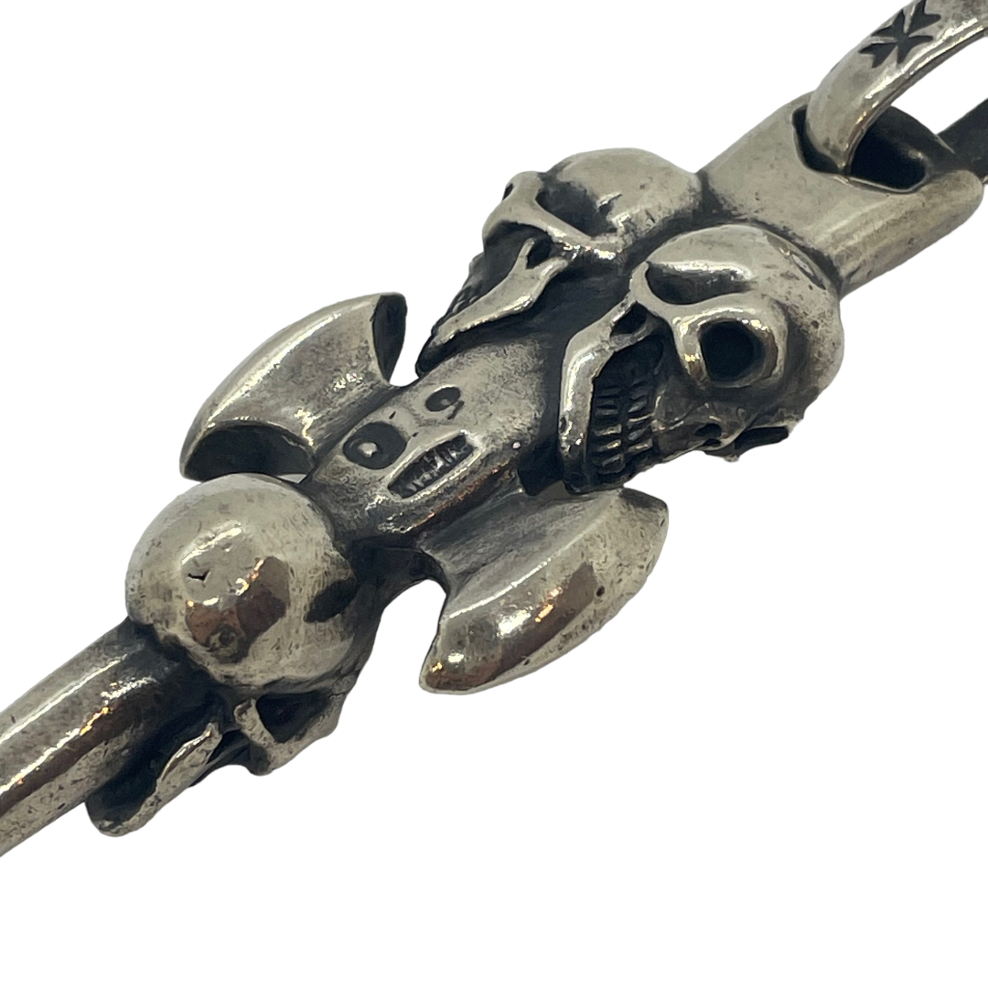 Gaboratory ガボラトリー Triple Skull Dagger Zipper style w/H.W.O マルティス クロス ペンダントトップ メンズ 中古 IT1