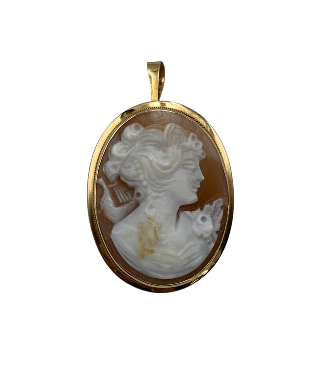 K18 カメオ ブローチ/ペンダントトップ 中古 D4