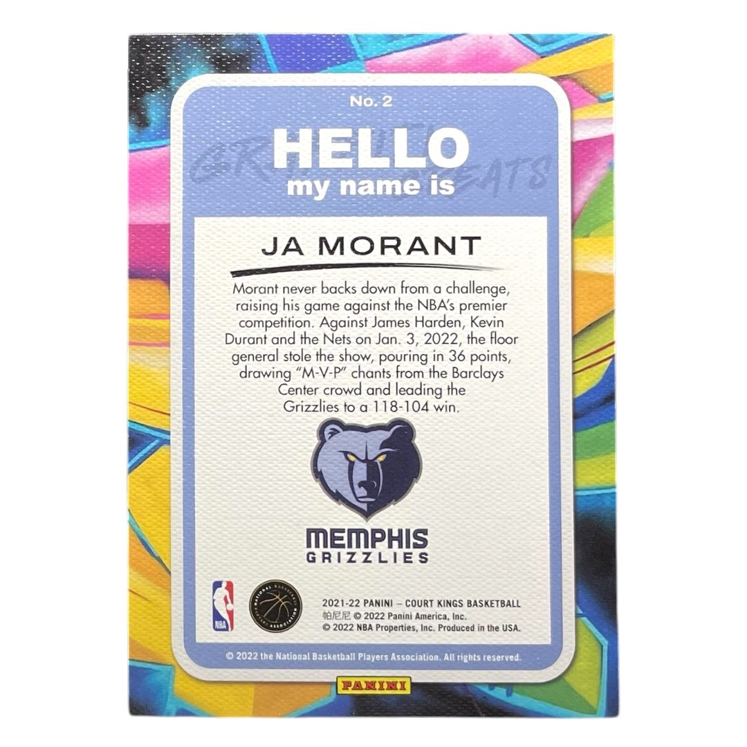 PANINI NBAカード COURT KINGS JA MORANT MEMPHIS GRIZZLIES #2 中古 IT2