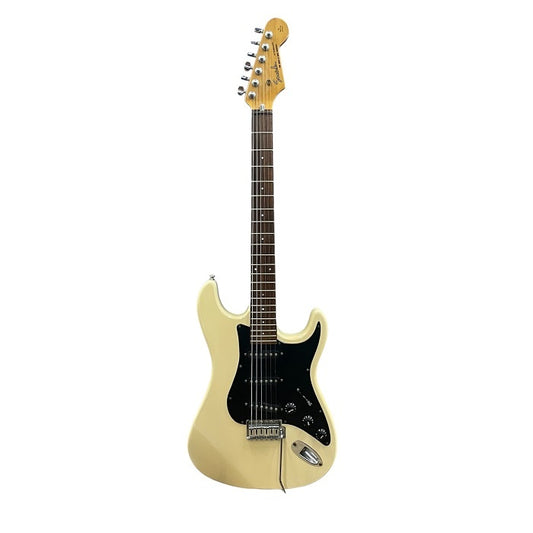 Samick ストラトタイプ エレキギター クリーム ブラック サミック 入門 練習 中古 R4