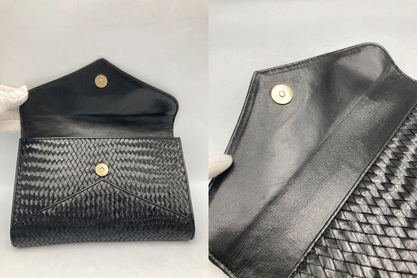 Yves Saint Laurent イヴサンローラン 編み込み クラッチバッグ 中古 D4