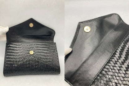 Yves Saint Laurent イヴサンローラン 編み込み クラッチバッグ 中古 D4