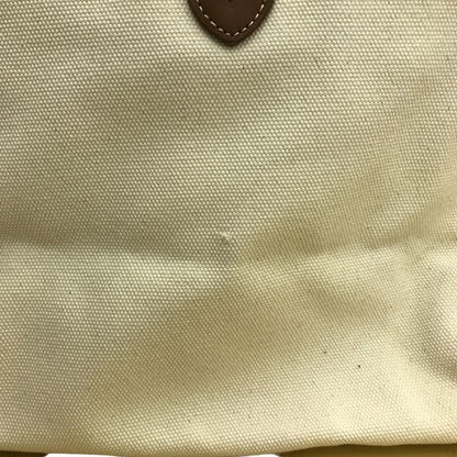 Ralph Lauren ラルフローレン トートバッグ レディース オールシーズン キャンバス アイボリー/ブラウン 中古 N1