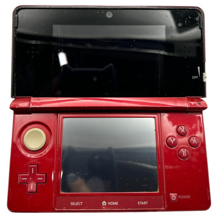 Nintendo 3DS フレアレッド CTR-001 本体 モンスターハンターXX 拡張スライドパッド セット 任天堂 ゲーム ニンテンドー ハード 中古 W４
