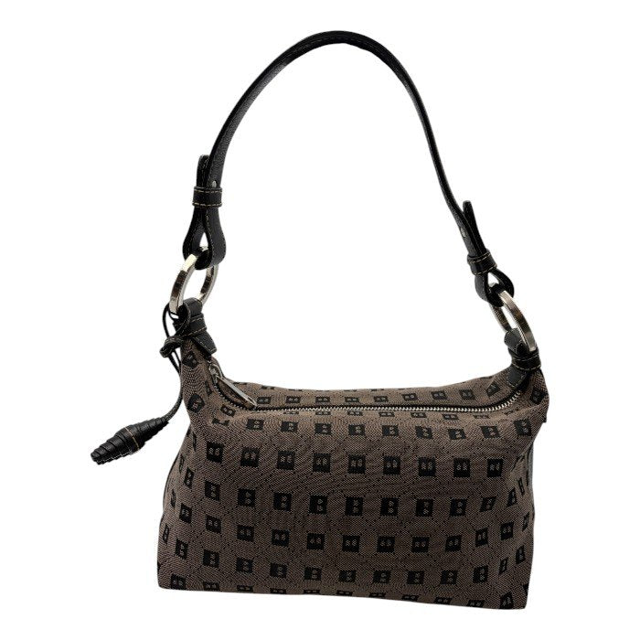 BALLY バリー モノグラム ワンショルダー バッグ ブランド レディース 総柄 レザー キャンバス 鞄 中古 W４