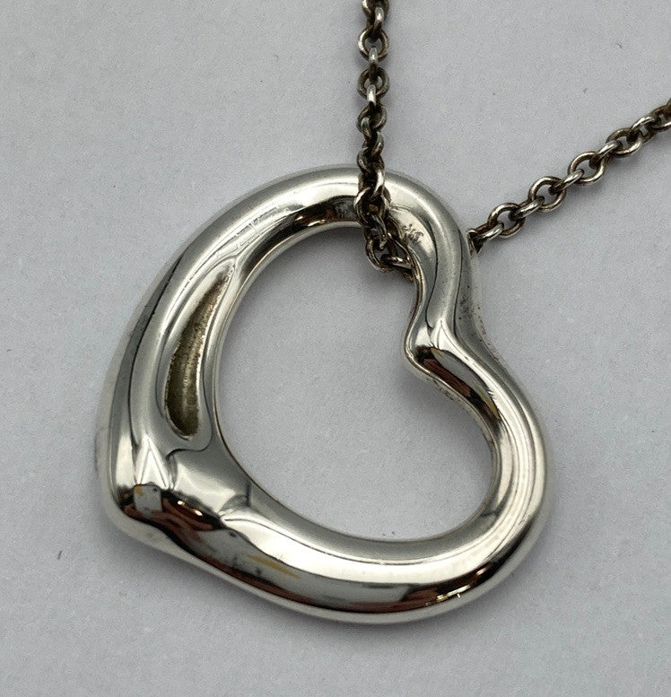 TIFFANY&Co. ティファニー エルサペレッティ オープンハート ネックレス 22mm シルバー925 中古 D4
