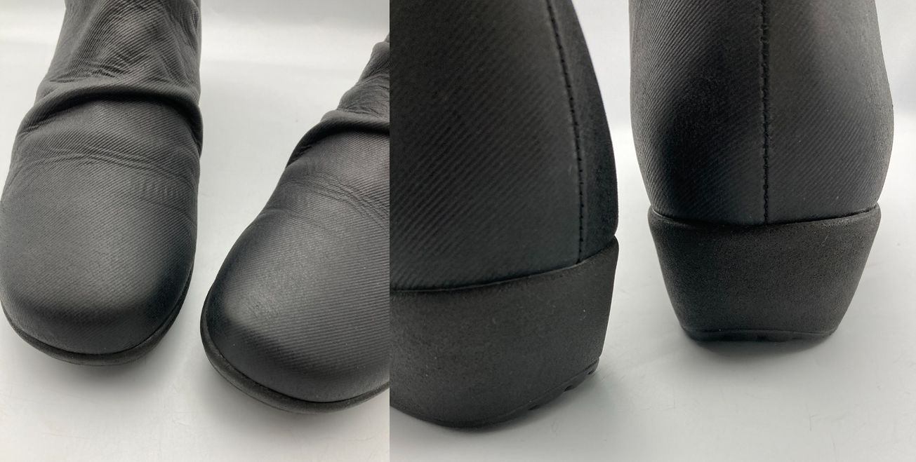 io comme io イオコムイオ サイドゴア ショートブーツ 23.0cm 中古 D4