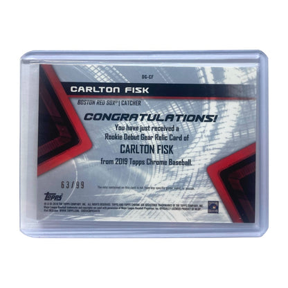 TOPPS MLBカード CHROME CARLTON FISK RED SOX 63/99 #DG-CF 中古 IT2