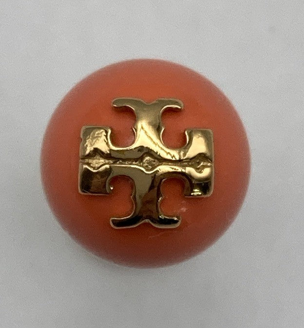 TORY BURCH トリーバーチ ロゴ ボール スタッドピアス 中古 D4