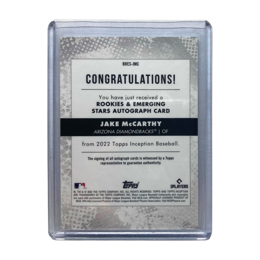 TOPPS MLBカード INCEPTION JAKE MCCARTHY DIAMONDBACKS 022/125 #BRES-JMC 中古 IT2