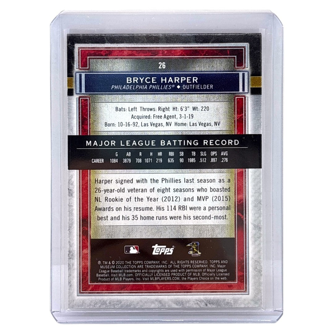 TOPPS MLBカード MUSEUM COLLECTION BRYCE HARPER PHILADELPHIA PHILLIES /50 #26 中古 IT1