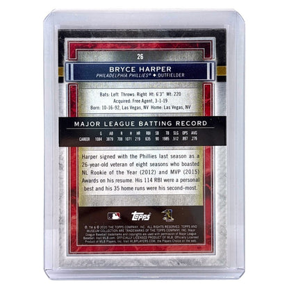 TOPPS MLBカード MUSEUM COLLECTION BRYCE HARPER PHILADELPHIA PHILLIES /50 #26 中古 IT1