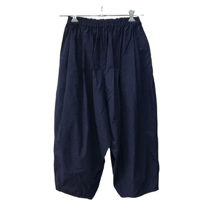FACTORY ファクトリー サルエルパンツ レディース コットン タック ウエストゴム ネイビー 2サイズ 中古 T1