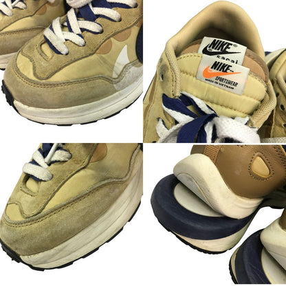 NIKE × SACAI ヴェイパーワッフル スニーカー メンズ ローカット コラボ VAPORWAFFLE ベージュ/ネイビー/ホワイト 27.5cm DD1875-200 中古 T1