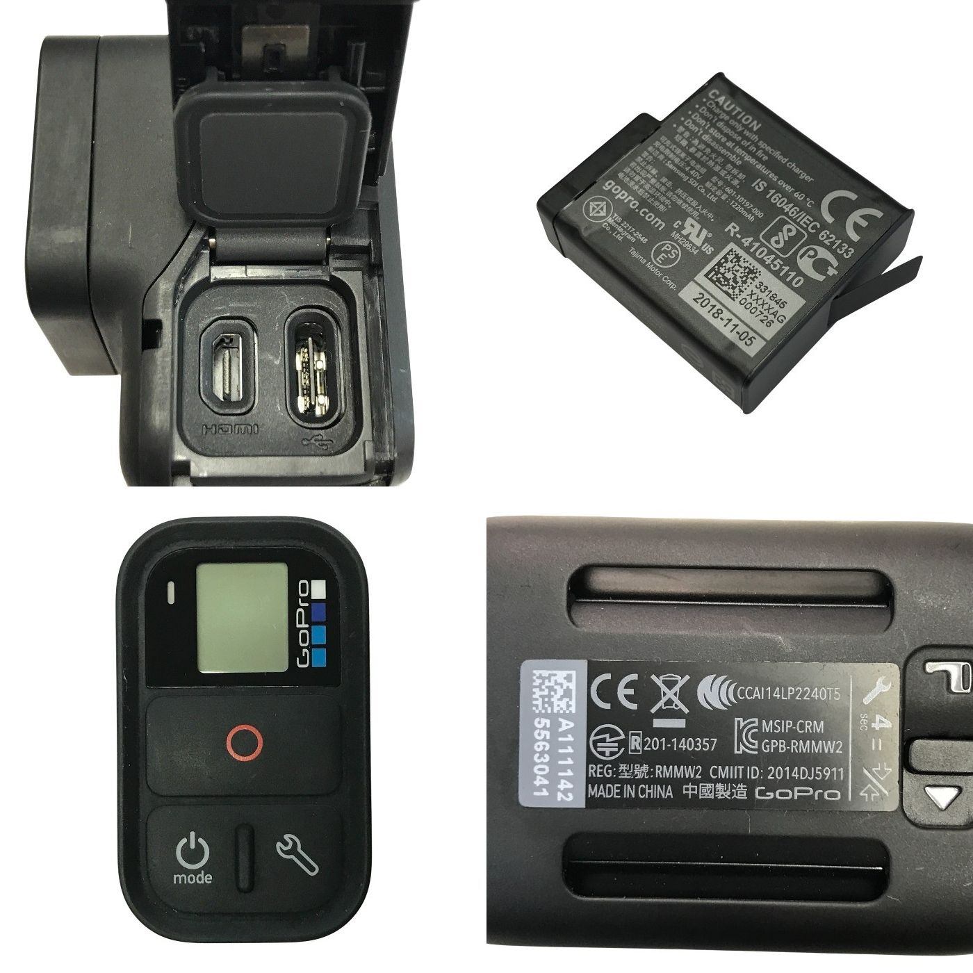 GoPro HERO7 BLACK アクションカメラ ブラック 4K/60P 防水 GPS タッチパネル 2型液晶 ウェアラブルカメラ ゴープロ 中古 T1