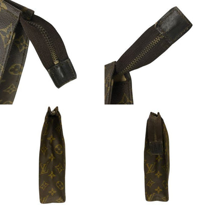 LOUIS VUITTON ルイヴィトン モノグラム ポッシュトワレ レディース コスメ 化粧ポーチ セカンドバッグ PVC ブラウン 中古 T1