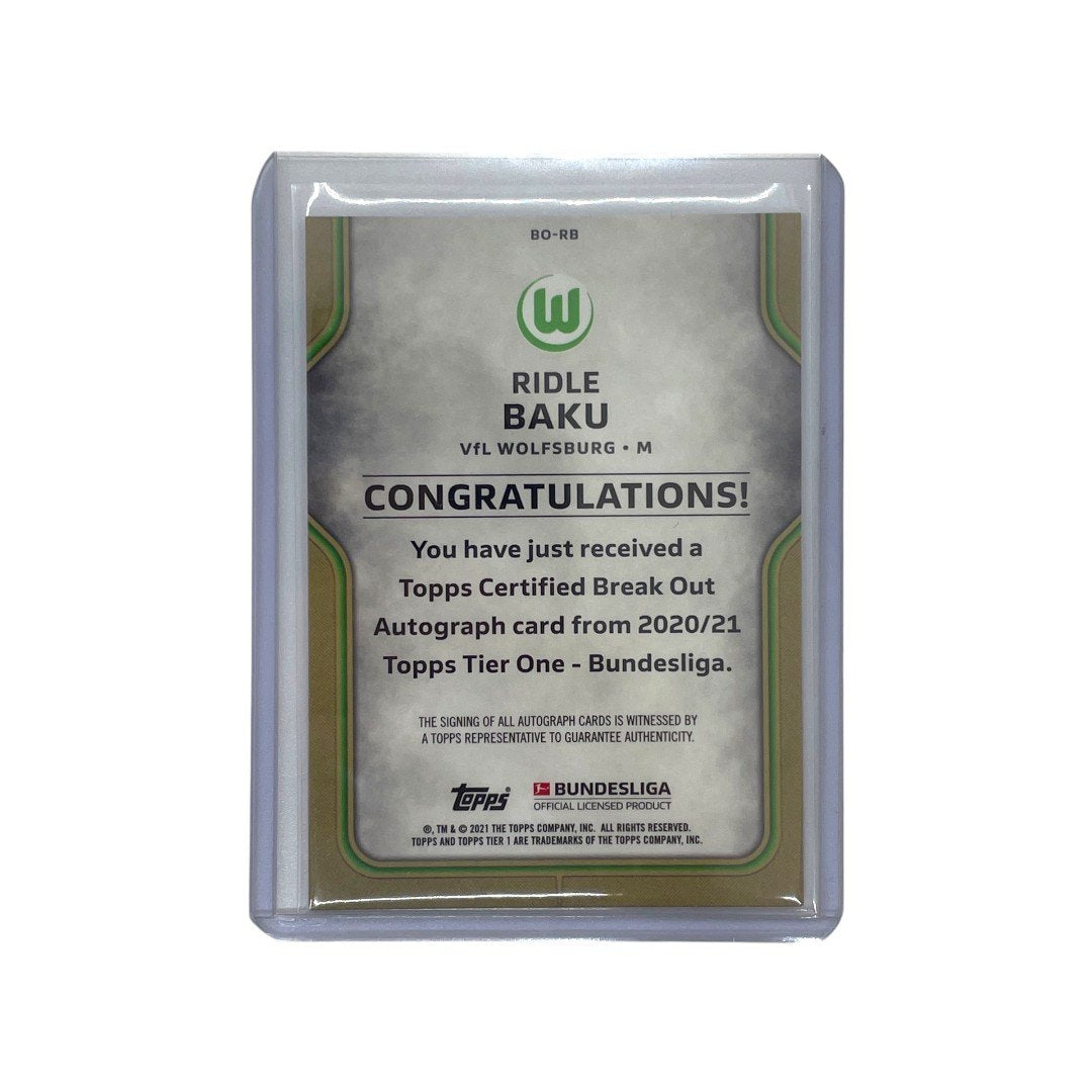 TOPPS サッカーカード TIER ONE RIDLE BAKU WOLFSBURG 015/125 #BO-RB 中古 IT1