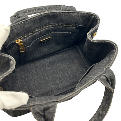 PRADA プラダ カナパ トートバッグ レディース デニム カナパSS ブランド 鞄 バッグ ハンドバッグ 中古 W４