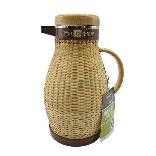 ZOJIRUSHI 象印 1.0L 昭和レトロ 籐ポット 魔法瓶 VGR-1000 中古 H4