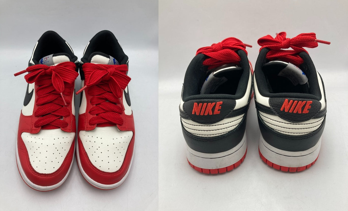 NBA×NIKE ナイキ ダンク ロー レトロ EMB 75thアニバーサリー シカゴブルズ スニーカー DD3363-100 サイズ28.5cm 中古 D4