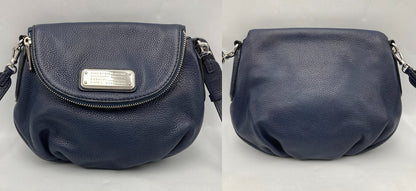 MARC BY MARC JACOBS マークバイマークジェイコブス レザー ショルダーバッグ ネイビー 中古 D4