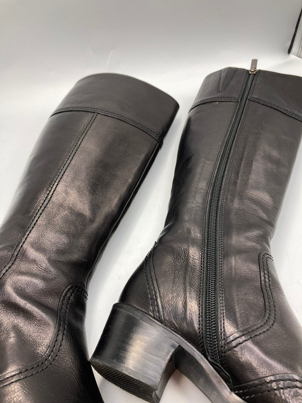 TRU TRUSSARDI STILE トゥルー トラサルディ スティーレ レザー ロングブーツ ブラック 中古 4