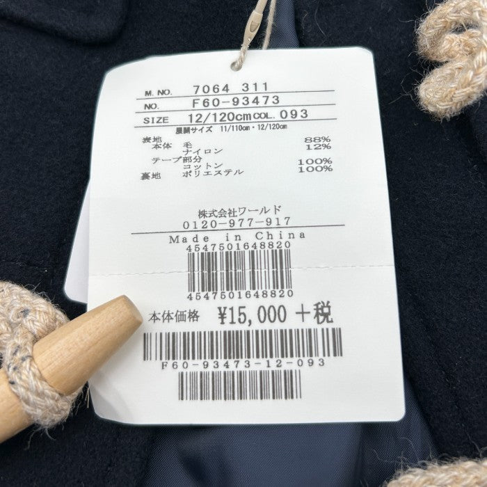未使用品 Dessin デッサン ダッフル コート 男の子 120 アウター キッズ 秋 冬 ブラック 中古 W４