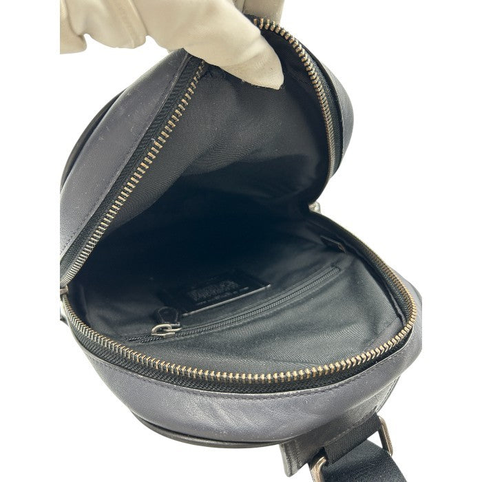 COACH コーチ ショルダーバッグ 6771 ネイビー ブラウン 鞄 ブランド メンズ ボディバッグ 中古 W４