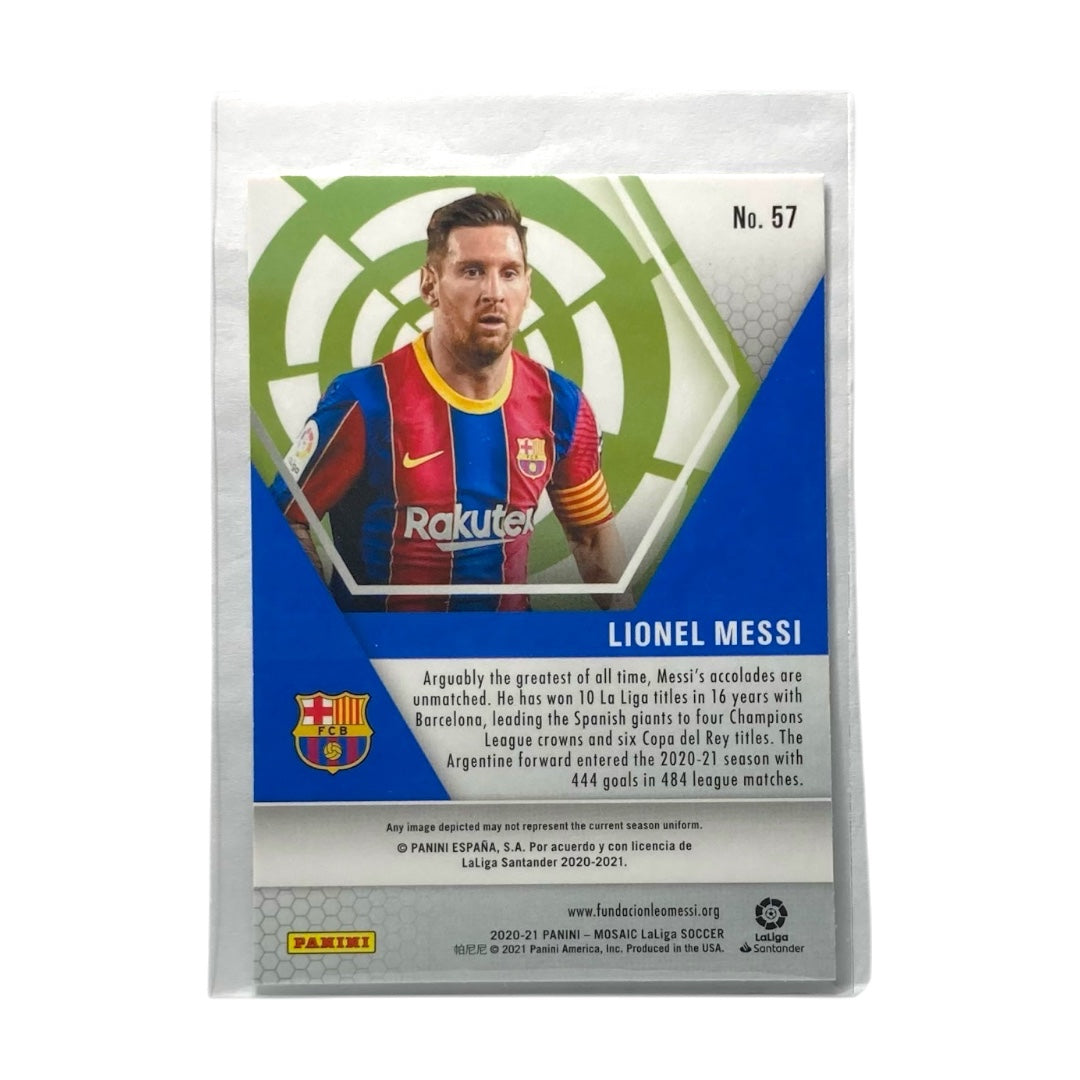 PANINI サッカーカード MOSAI LALIGA PRIZM LIONEL MESSI BARCELONA #57 中古 IT2