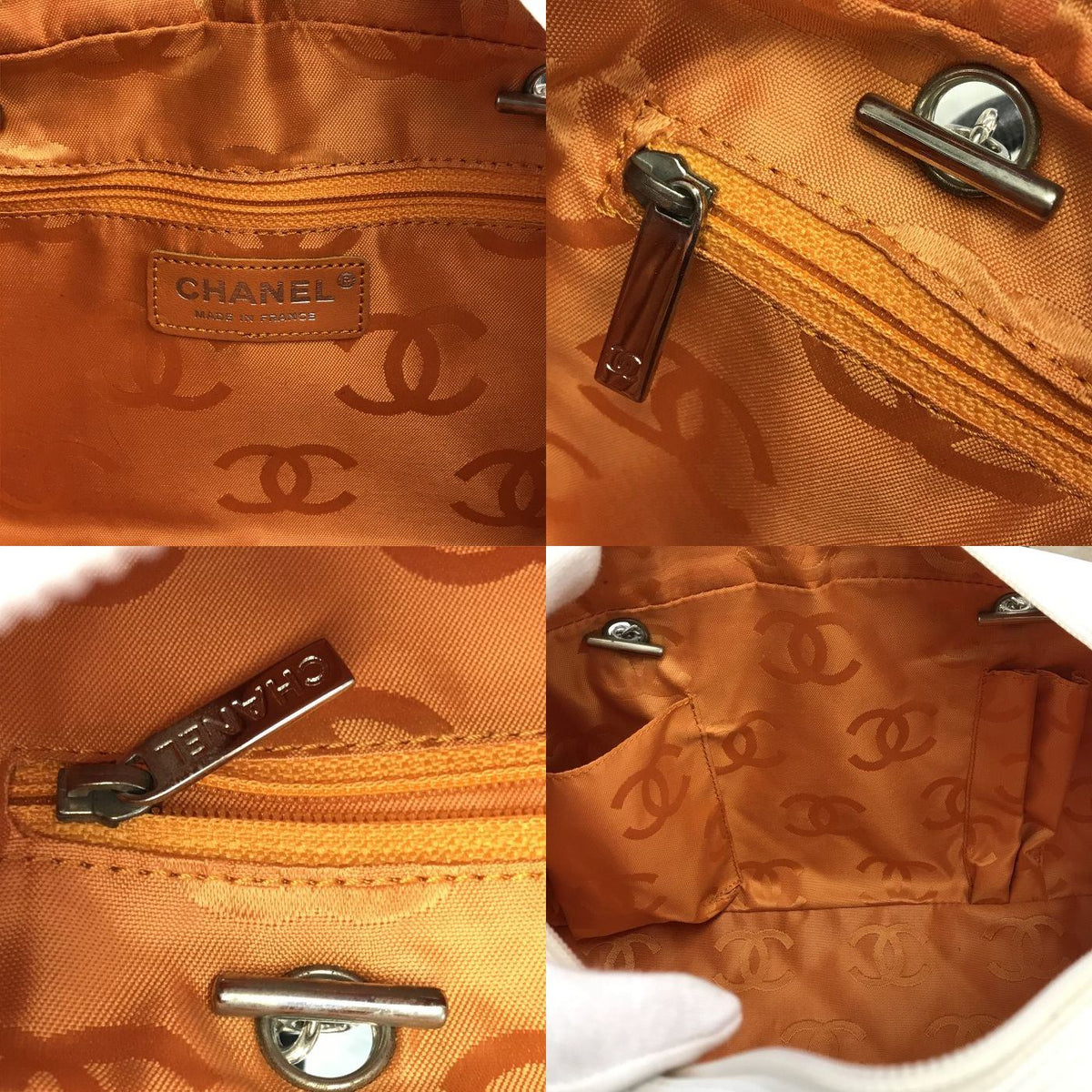 CHANEL シャネル ボーリングバッグ ホワイト カンボンライン レザー/パイソン ショルダーバッグ キルティング ホワイト/ブラック/ベージュ 中古 T1