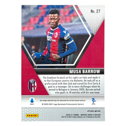 PANINI サッカーカード MOSAIC SERIE A PRIZM MUSA BARROW BOLOGNA #27 中古 IT2