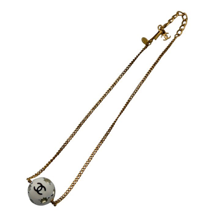 CHANEL シャネル ココマーク ボール ネックレス アクセサリー ジュエリー おしゃれ レディース ブランド 中古 W４