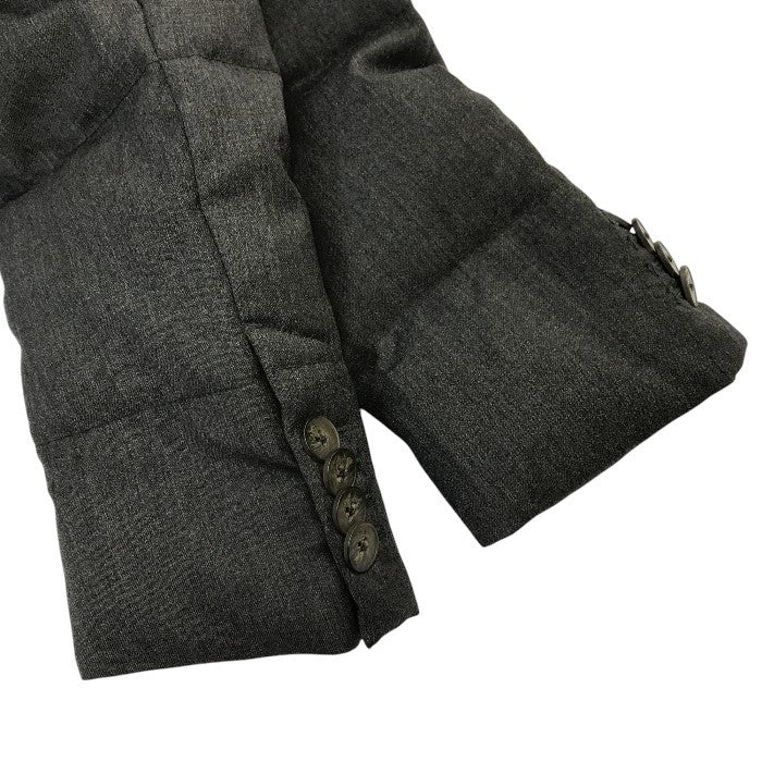 EMPORIO ARMANI JEANS エンポリオアルマーニ ジーンズ ダウンコート メンズ ハーフ ロング シンプル 無地 グレー Sサイズ L15GK 中古 T1