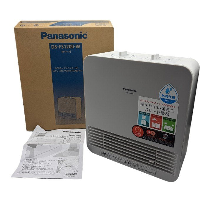Panasonic パナソニック セラミックファンヒーター DS-FS1200 家電 暖房 暖房器具 冬 コンパクト 中古 W４