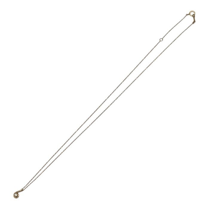 K10/ダイヤモンド0.04ct ネックレス レディース ティア しずく アズキチェーン イエローゴールド 40cm 中古 T1