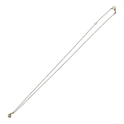 K10/ダイヤモンド0.04ct ネックレス レディース ティア しずく アズキチェーン イエローゴールド 40cm 中古 T1