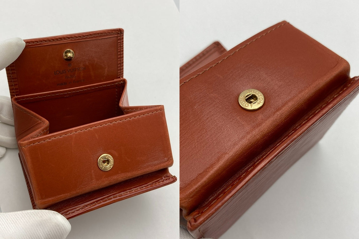 LOUIS VUITTON ルイヴィトン エピ ポルトモネ ボワット コインケース M63693 ケニアブラウン 中古 D4