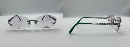 mila schon ミラショーン ニッケルフリー リムレス メガネフレーム  MS-4449 中古 D4