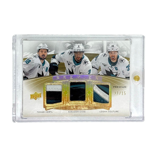UPPER DECK NHLカード PREMIER TOMAS HERTL EVANDER KANE LOGAN COUTURE SHARKS 11/15 #PT-CKH 中古 IT1